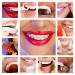 Smiles show permanent retainers.